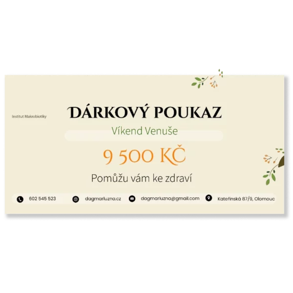 Dárkový poukaz - Víkend Venuše